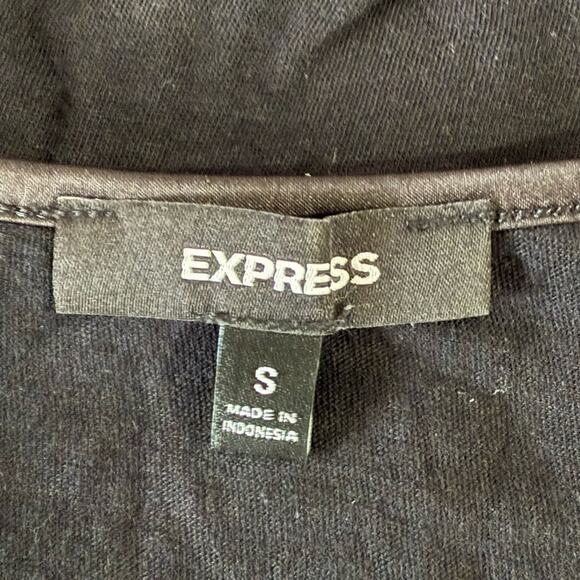 Express Black Sequin Tank Top – Size Small - Picture 2 of 4